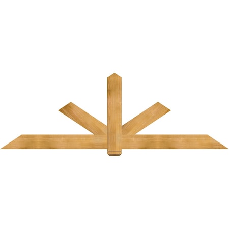 Ekena Millwork Kennewick Rough Sawn Timber Gable Bracket, Western Red Cedar, 96"W x 32"H x 2"D x 6"F, 8/12 Pitch GBW096X32X0206KEN00RWR
